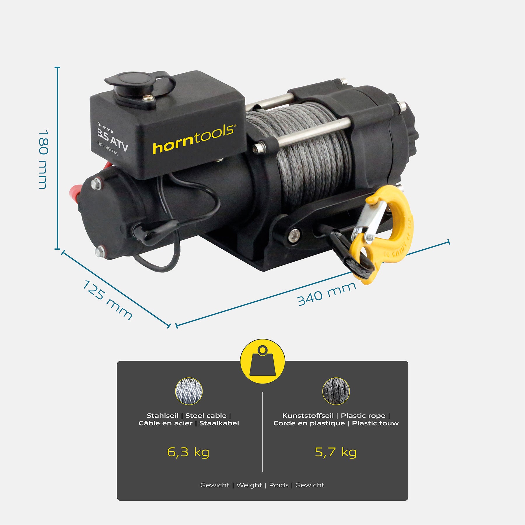 Winch Gamma 1.6 ton ATV