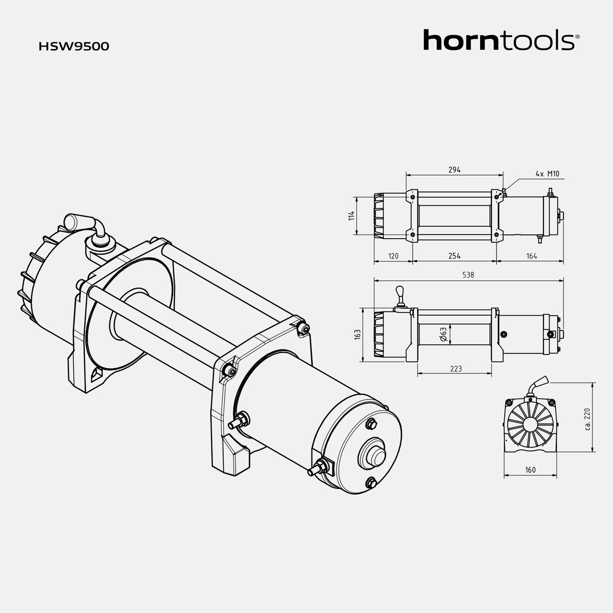 Electric Winch Alpha 4.3 tons